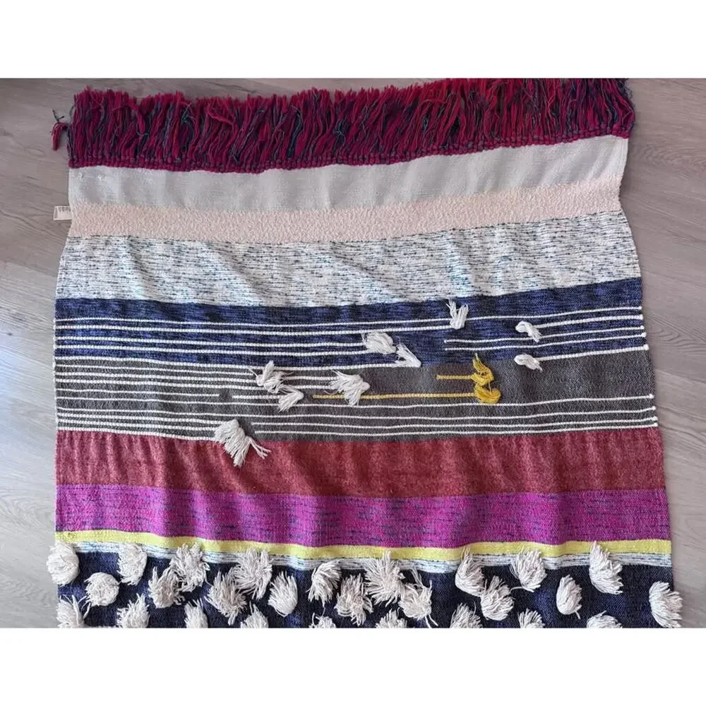 Anthropologie All Roads Design Yucca Tufted Desert Boho Throw Blanket
